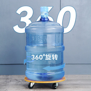 可移動花盆托盤托架米桶風扇盆栽加厚木板底盤帶萬向輪平板小推車