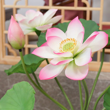 PU仿真荷花荷葉仿真花造景道具假花水池裝飾魚池花藝落地擺設道具