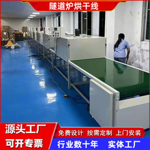 隧道爐烘干線烘道絲印流水線烤爐不銹鋼網帶線五金塑膠烤漆噴油線