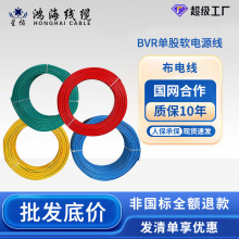 BVR 1～16平方國標純銅線纜家裝阻燃照明電源單芯單股軟電源線
