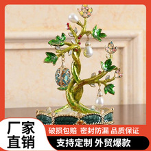 琺琅彩發財樹辦公室裝飾品擺設喬遷禮物搖錢樹工藝品禮物家居擺件