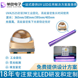 ɫ 365nmϹNƬ鹤I̻ 3W⾀2525uva led