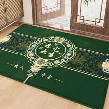 中式綠色喜慶入戶門地墊進宅大吉百福地墊門口防滑耐臟玄關腳踏墊