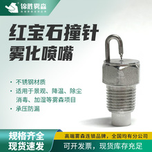 高壓不銹鋼1/8紅寶石撞針霧化噴嘴降溫景觀降塵加濕消毒噴霧噴頭