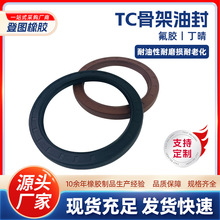 氟膠骨架油封多規格內外線徑耐高溫耐腐蝕抗酸抗鹼耐磨TC骨架油封