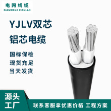 YJLV 2*10 2*16 2*25 2*35平方雙芯鋁電纜線2芯VLV鋁芯線電力電纜