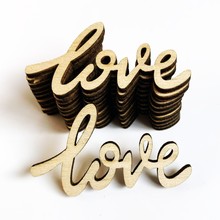 LOVE木片廠家直銷木制激光訂婚宴布置戶外婚禮甜品台木質裝飾切割