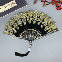 古典歐式單花女式雕花折疊夏季中國風扇舞蹈表演攝影拍照道具折扇