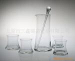 供应玻璃一壶四杯(透明或颜色)(刻花或印花)