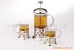 【厂家直销】特价供应不锈钢沏茶壶、冲茶器套装(600ml 3pcs)