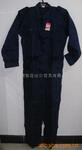 供应深蓝色纯棉防静工作服制服 订做联体工作服 福建矿工服定做