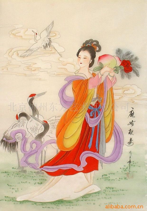 国画人物画工笔仕女绢画美人装饰画字画礼品画