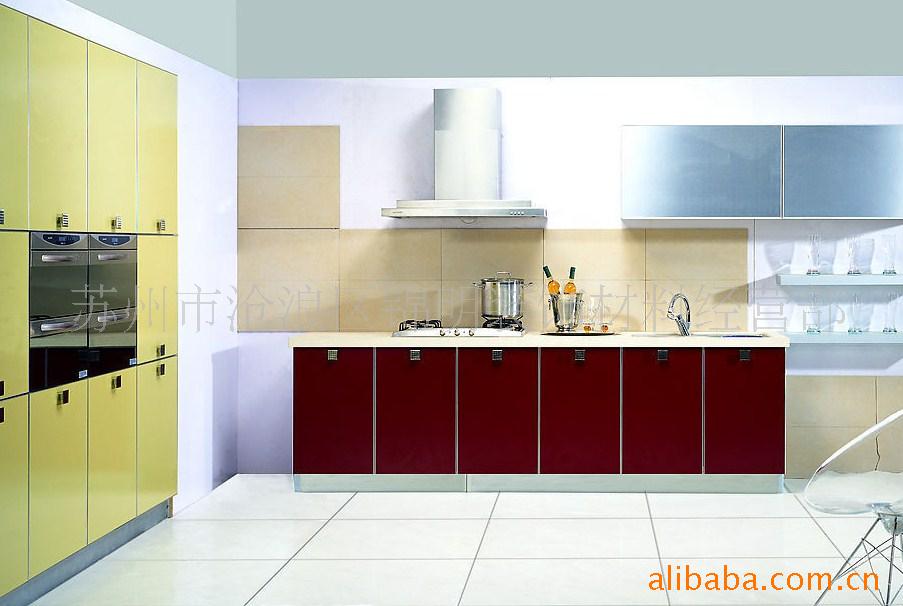 烤漆门板整体橱柜 专业生产厂家 _ 烤漆门板整