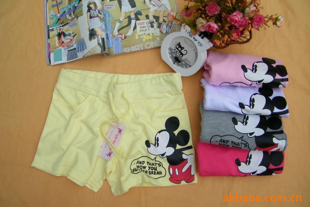 【时尚 日式 米奇 糖果色 <em>女沙滩</em>裤 <em>运动</em>休闲 短