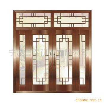玻璃铜门