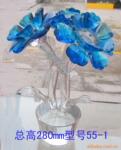 批发供应水晶工艺品,水晶植物玫瑰花 (可以定制)