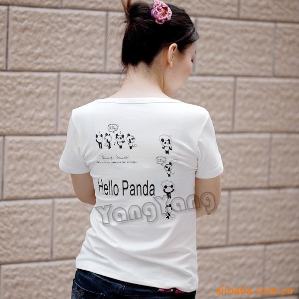 2010最新款 熊猫丘比特 女装短袖t恤,2010最新