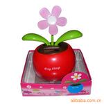 厂家热卖太阳能苹果花 太阳能摇摆花 汽车装饰品