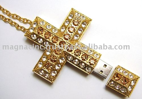 Crystal USB Necklace, shine your memory SuperDeals USB disk digital 