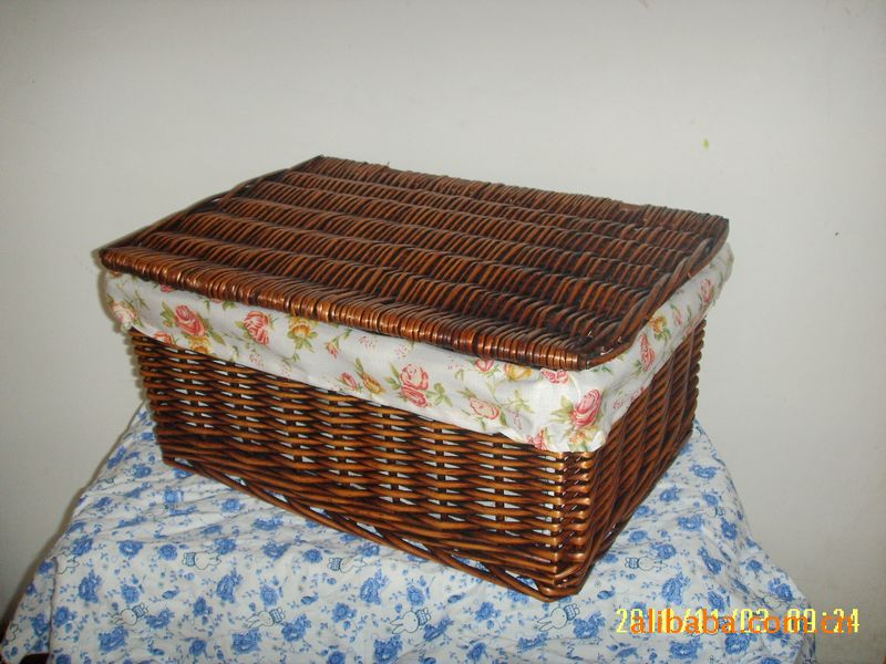 供应柳编工艺品收纳箱套2方箱经典大气时尚实用