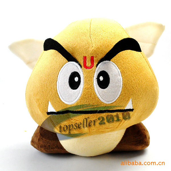 super mario 超级玛丽 马里奥绿帽毒蘑菇毛绒公仔 玩偶 mx183