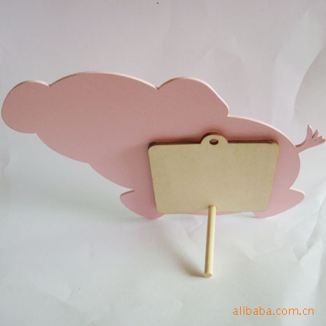 木制相框,木制动物形状相框,卡通木相框,粉象相框