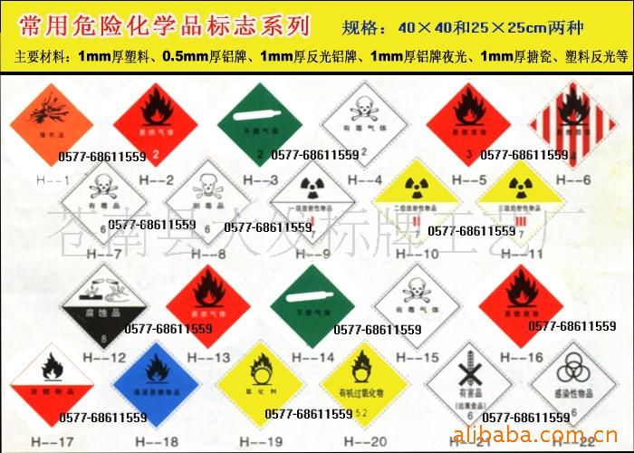 原料輔料,初加工材料 標籤,標識,商標 銘牌 供應危險化學品標牌,pvc