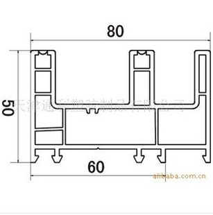 供应多种(80推拉框,12kg/m) pvc塑钢型材