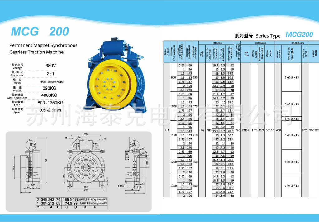 无齿轮曳引机 有齿轮曳引机 电梯配件等