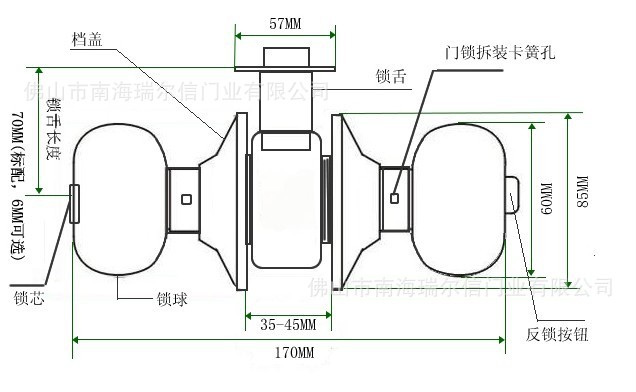 【瑞尔信门业】供应高质量 低价格 好品牌 球形锁