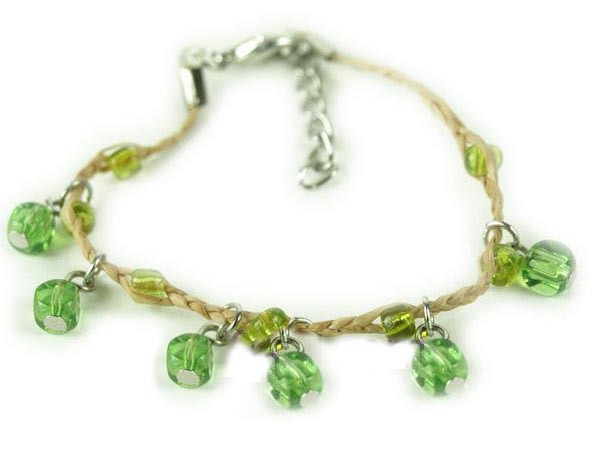 手工饰品手链批发加工 拉菲草女式手链 2.10,1.95元/条