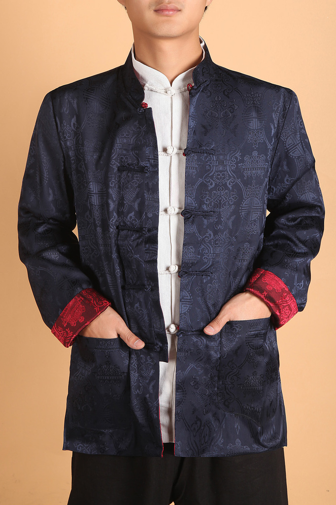 供应批发新款唐装上衣 [0937-5]款.民族男装,演出服装工作服休闲服装