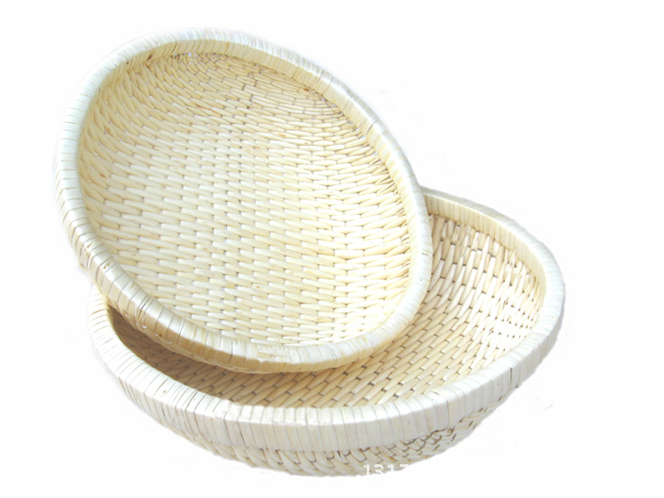 34483饭店酒店食堂干果店装馒头 手工编织柳条食品筐 柳圆斗