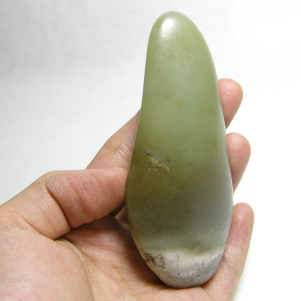 和田玉籽料106克青白玉手把件籽料原石编号x24