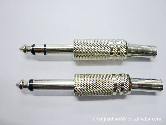 厂家 批发 6.35插头 6.5头 单声道 双声道 全金属图片_3