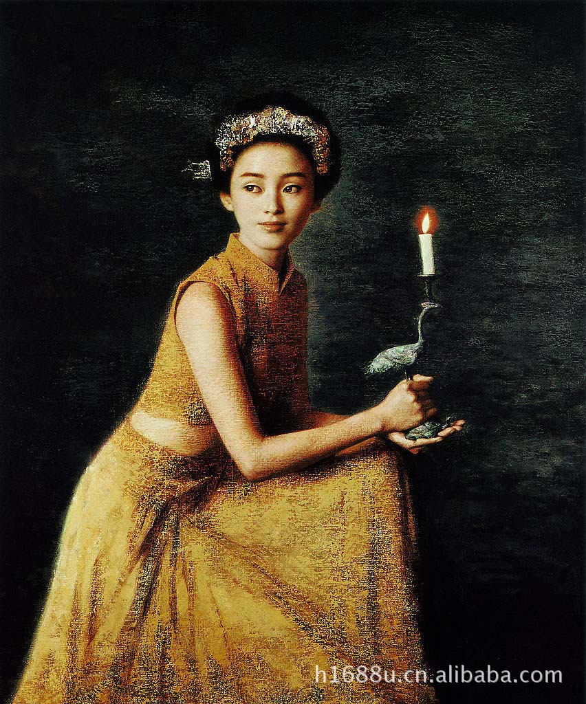 中国实力派画家谢楚余 人物.人体写实油画 艺术照定做