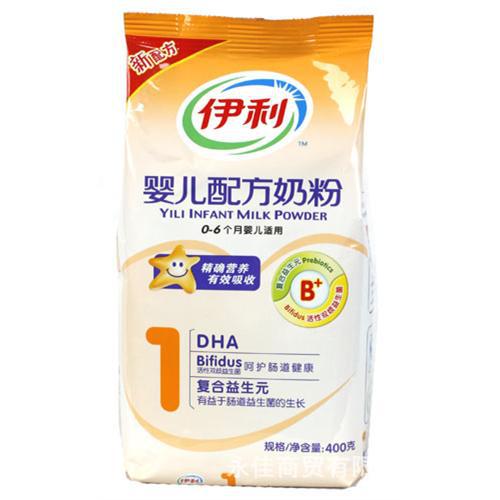 伊利400g(12袋装)婴儿配方奶粉普袋1段图片_1