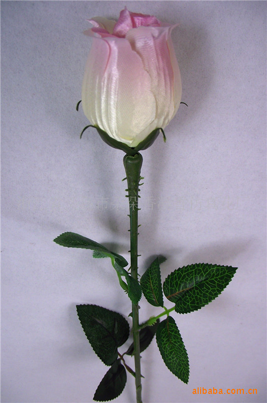 供应厂家直销批发薄利多销仿真花假花人造花加香闪光单枝玫瑰包浅粉