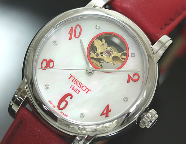 tissot天梭手表 心媛陀飞轮镂空自动机械表 t050时尚女表皮带