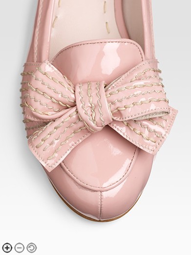 miumiu缪缪复古蝴蝶结公主范平跟羊皮单鞋 低跟鞋 188.00,158.00,138.