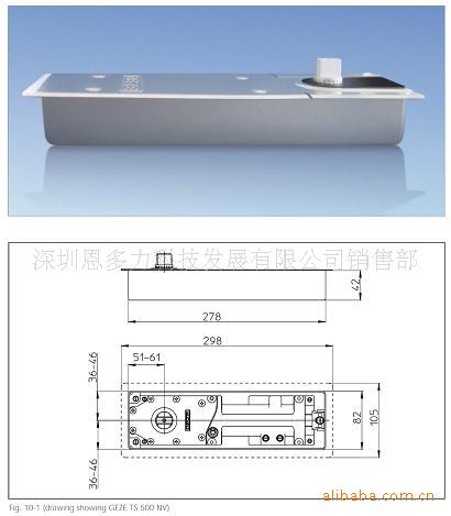 五金零部件,配件,备品备件 门窗五金配件 地弹簧 供应geze盖泽ts500nv