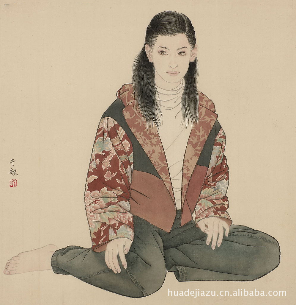 尚画艺术 定制个人工笔肖像 头像写生 全身像工笔写生