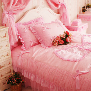 水晶之恋 韩式床品 田园风格 梦幻结情系列 梦幻公主床品四件套 518.