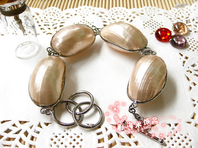 含娇细语*贝壳工艺品 夜光螺 南非蝾螺手链 手链批发