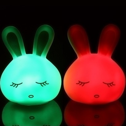 最可爱的吉祥兔 炫彩小夜灯 七彩兔-小闪