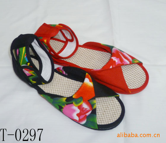 花布包头凉鞋布底花布凉鞋工艺特色凉鞋