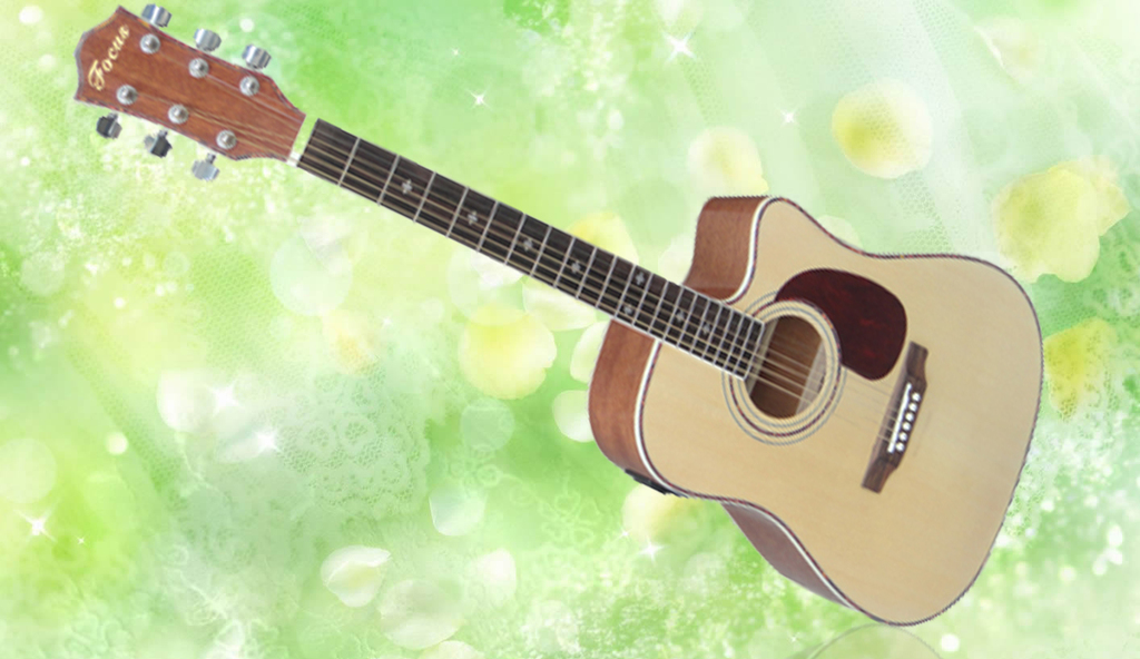 focus 41寸全沙比梨木哑光缺角民谣吉他/电箱吉他/配高档皮革盒