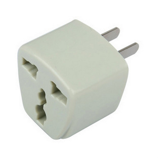 电源转接头转换头 三脚插头转二脚插头 手机插座转接