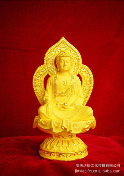 绒沙金工艺品 佛教礼品 佛像如来佛祖