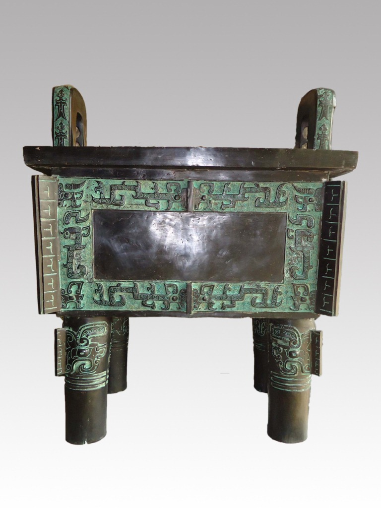 高仿青铜器商代御尊|古董收藏|仿古青铜器天子驾六马踏飞燕批发